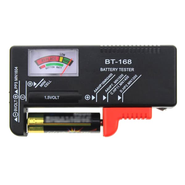 Universal Batteritester for AA AAA 9V 1.5V Knappcellebatterier