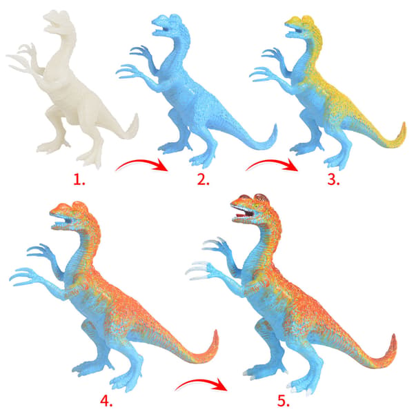 Maalaamaton dinosaurus DIY-piirustustarvikkeet luova piirustuspeli lapsille
