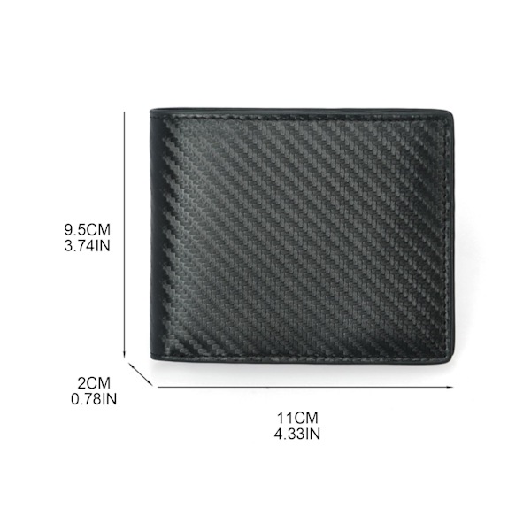 Mode Män Mini Business Blockering Plånbok Man Carbon Fiber Card Mynthållare Bifold Portemonnaie Blue