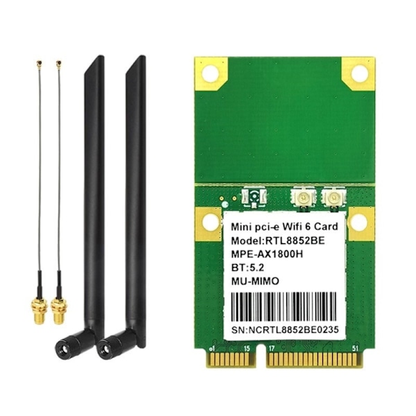 RTL8852BE WiFi6 Netværksadapter Bluetoothkompatibel5.0 WiFi Adapter 5G 1800M