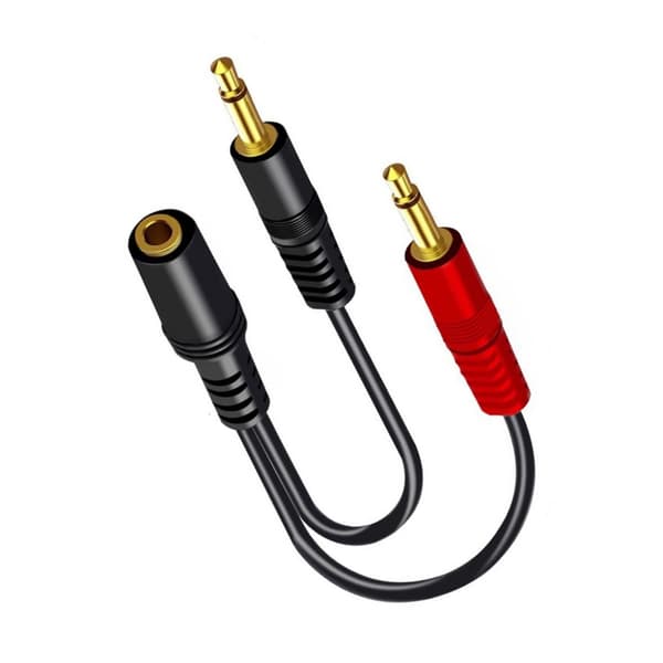 PC Headset Splitter 3.5mm Hun til To Han Lyd- og Mikrofonadaptere