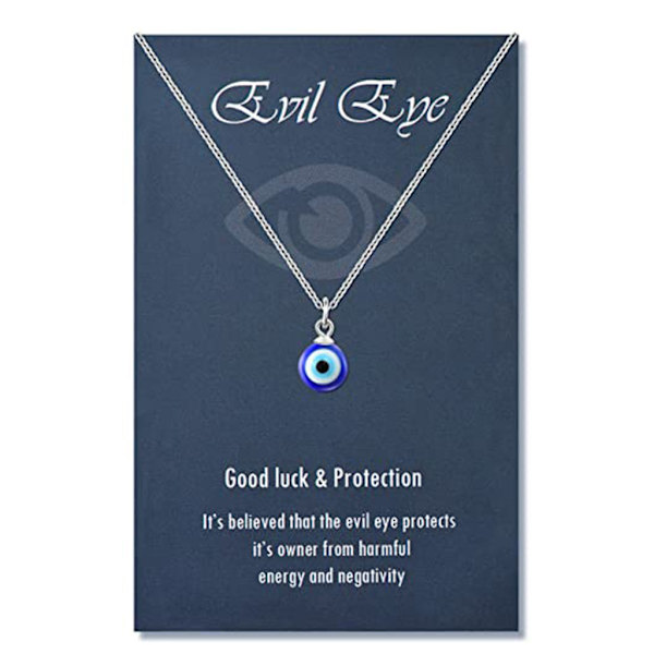Pyöreä pisaran muotoinen Evil Eye -riipuskaulakoru Kultainen/hopeaketju Turkish Protect Lucky -kaulakoru naisille Miesten lahjat