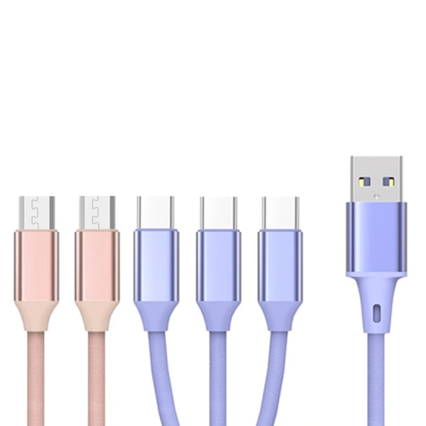 USB 2.0 TypeA hann- til mikro-USB hann-adapter splitterkabel usb til type-C-omformer støtte høyhastighetslading 66W