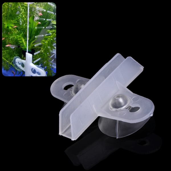 5 delar akvariumdelareklämmor med sugkoppar Genomskinlig plastfisk för tankhållare Lätt att montera