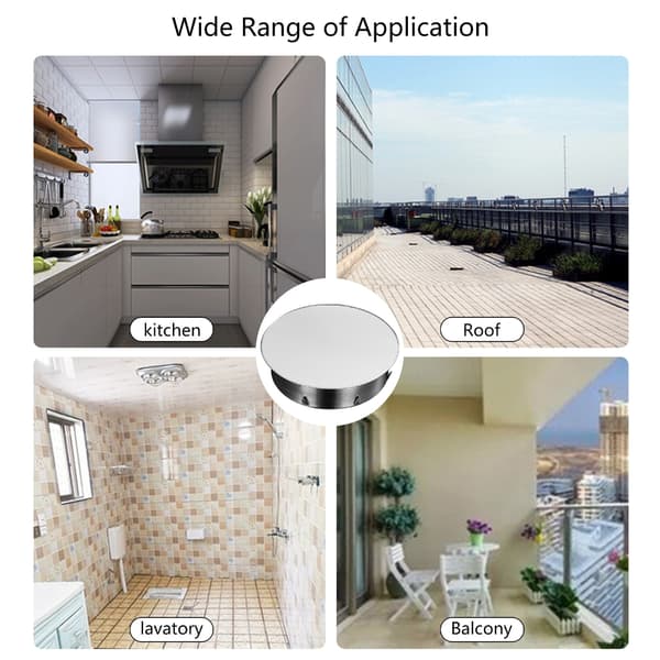 Rustfrit stål 180 mm ventilationshul dæksel skorstensrør forsegling lugtblokke til hus