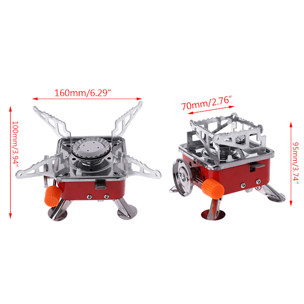 Bærbar utendørs komfyr butangasskomfyr for camping piknik matlaging BBQ
