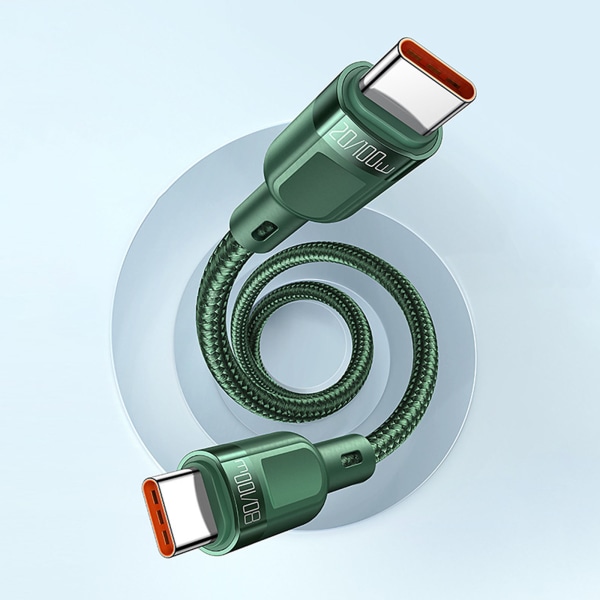 Dual Port Type C Splitter Laddningskabel - Power upp till två USB C-enheter samtidigt från en enda USB C-port för alla USB C Green