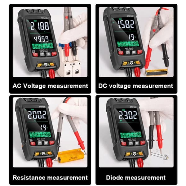 Digital intelligent multimeter i plasthus for ingeniører og teknikere