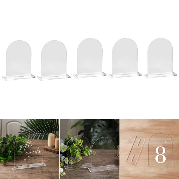 5 Set DIY Akryl Blankett Bröllop Bordskylt Restaurang Bar Bord