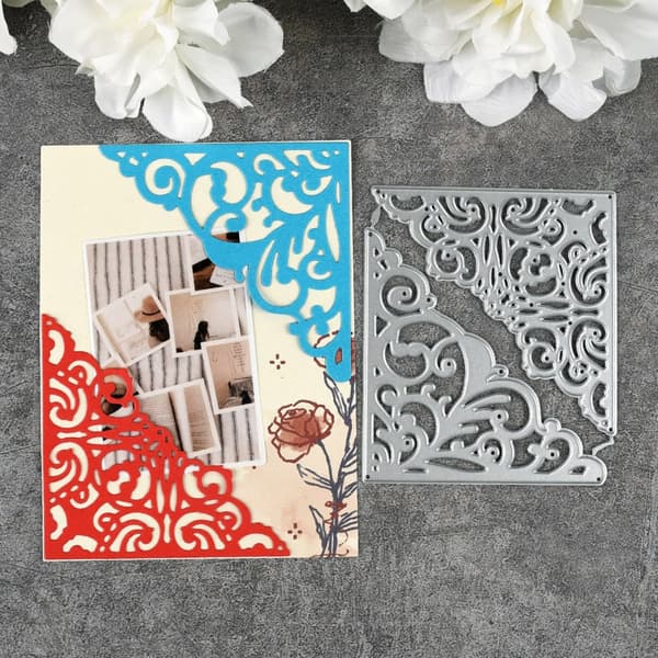 Triangulær Form Kulstofstål Udskæringsstencils Scrapbooking Prægeværktøj