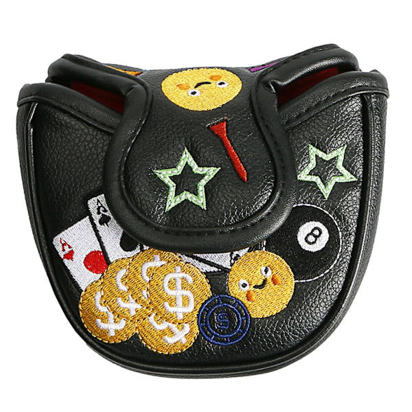 Golf Blade Putters Cover Headcover Club Protector Magnetiske Bar Lukninger Black 2