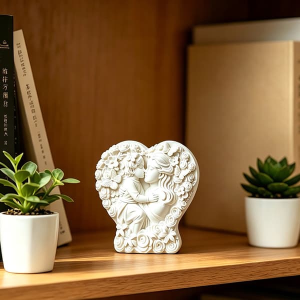 Romantisk Blomsterhjerte Silikonform Ideell for DIY Stearinlys Såpe Gave