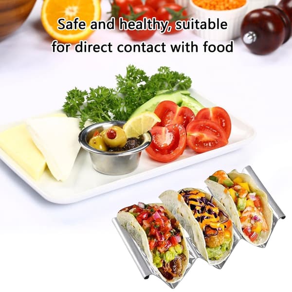 4 stk. Holdbare Tacoholdere Sett Stativ Rack for Sikker Tacopresentasjon