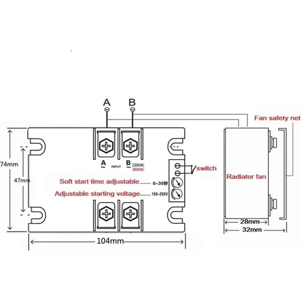 8KW Motorhastighetskontrollmodul, lite ABS-hus for sterkt utstyr