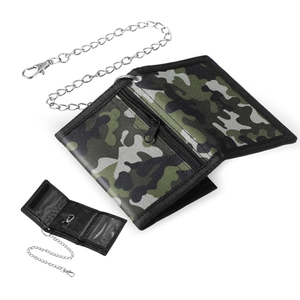 Vandtæt Trifold Pocket Kortholder Kortholder Bankkort Pung Bærbar Camouflage khaki