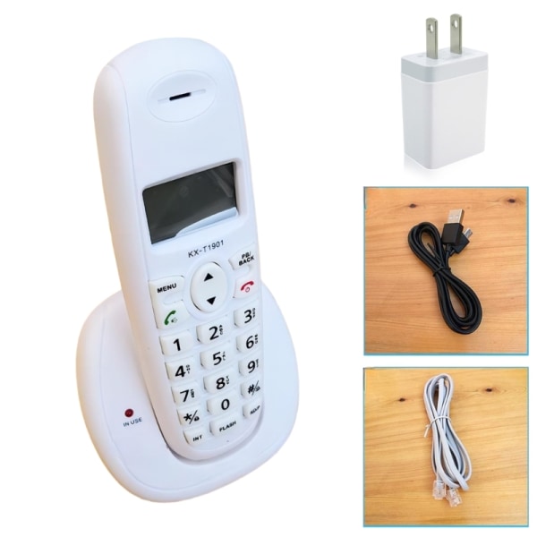 KX-1901 Trådlös telefon Hemlinjetelefon Meddelande Tydlig uppringardisplay