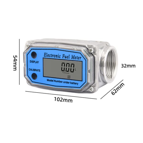 1\" Flowmåler Elektronisk Digital Display Flowmåler med Aluminiumshus