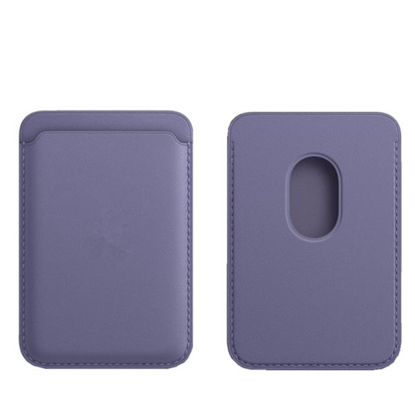Bærbar magnetisk korthylse for etui Baksiden av telefonen Kredittkortholderlommebok Purple