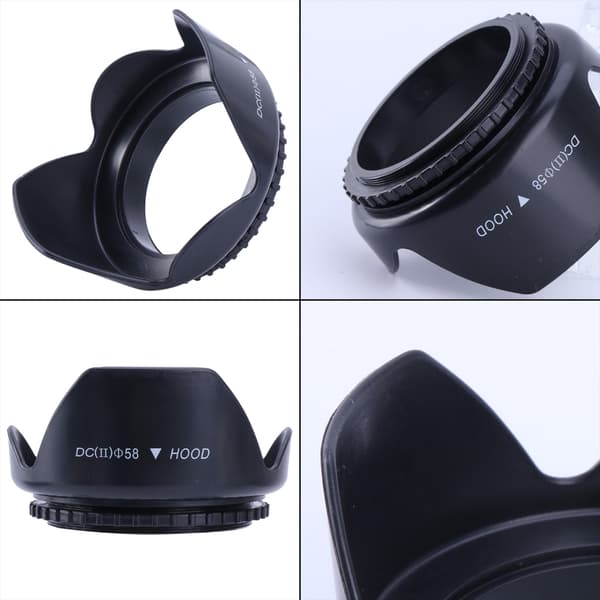 58mm Blomsterformet Modlysblænde Til 1100D 650D 550D 600D 500D 450D 18-55mm