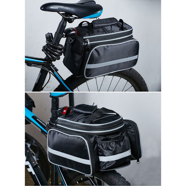 Multifunktionell cykel bak för säte lastväska Vattentät cykel Cykel Bagagepaket Korgställ Bagageväskor Blue