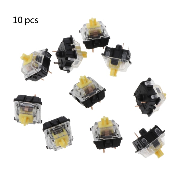 10 stk Gateron Yellow G Switch til Keyswitch Mekanisk Keyboard MX Switche 50g