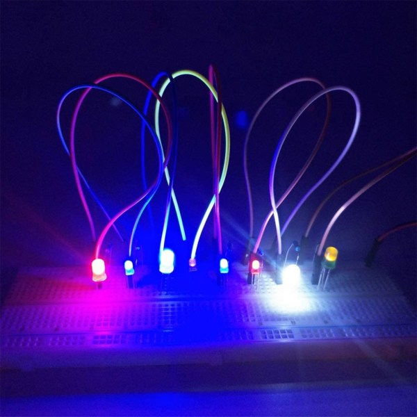 500 st 3 mm 5 mm LED-dioder Blinkande VitRöd Grön Blå Gul RGB Snabbspridning