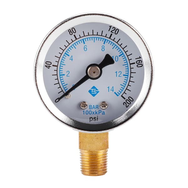 Universal 1/8 Npt bränsletrycksmätare 0-200psi/0-14bar Pointer Tryckmätare