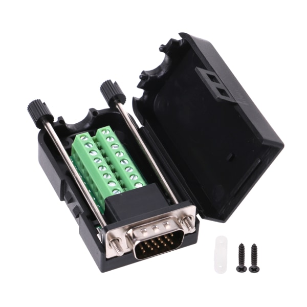 D-SUB DB15 VGA Hunn Han Plug Breakout Terminaler Skrue Type DIY Connector