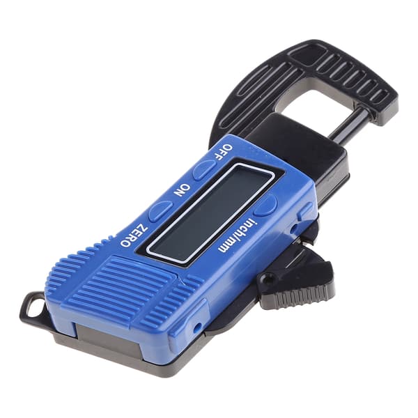 Elektronisk Digital LCD 0-12,7 mm Tjocklekssmärt, Kolfiber Mikrometer Mätare