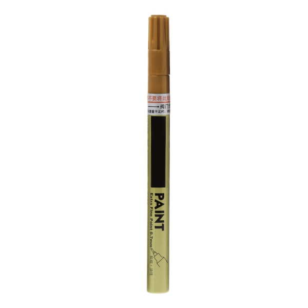Universal 0,7 mm för Extra Fine Point Permanent Paint Metallic Marker Pen DIY Art Golden