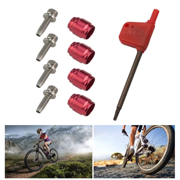 4-pack Bromsoljenål Rörhuvud Snabbinstallation Insatser Anslutning Tålig