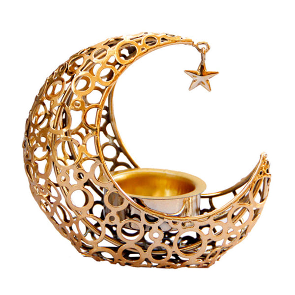 Ramadan Ljusstake Månformad ljushållare Rökelse för brännare för Eid Black