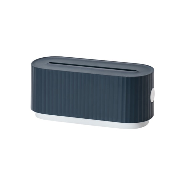Kabelhanteringsbox med telefonhållare Stativ Power Line Socket Strip Cover Laddare Adapter Kablar Hider Desktop Organizer Blue