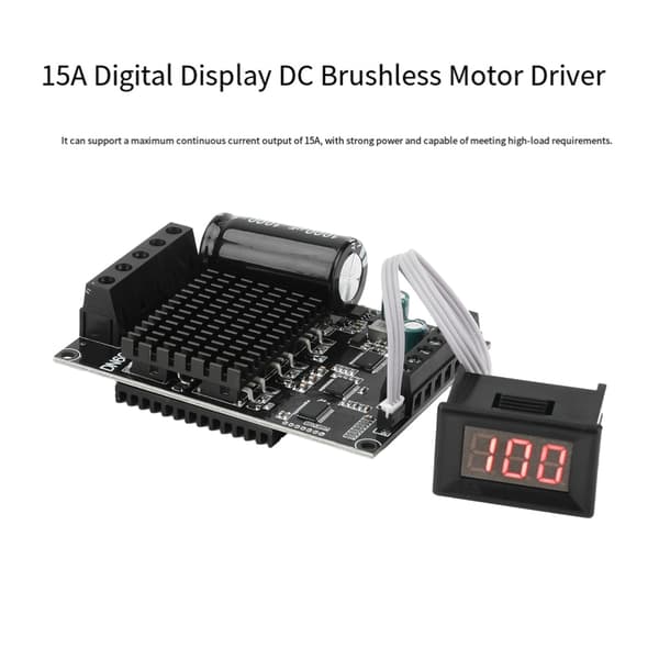6-72V BLDC Trefaset Børsteløs Motor Kontroller Strøm 15A Motor