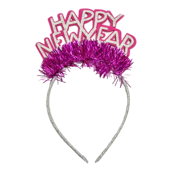 Glitter GODT NYTÅR Shape Hair Hoop Christmas Rave Party Shining Headwear