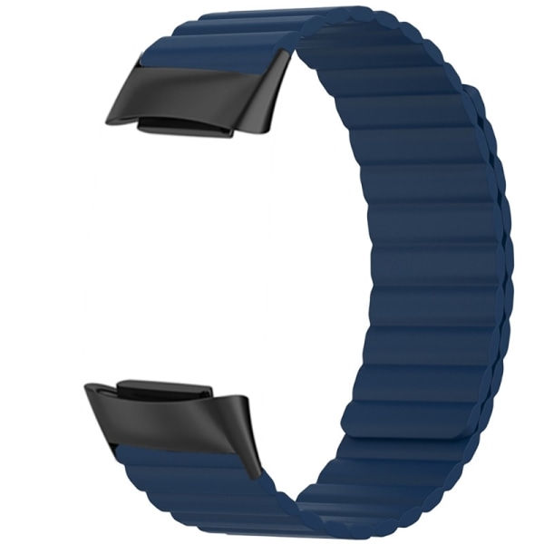 För Laddning 6/5 Smartwatch Magnetisk Silikon Justerbar Armband Armband Armband Navy blue