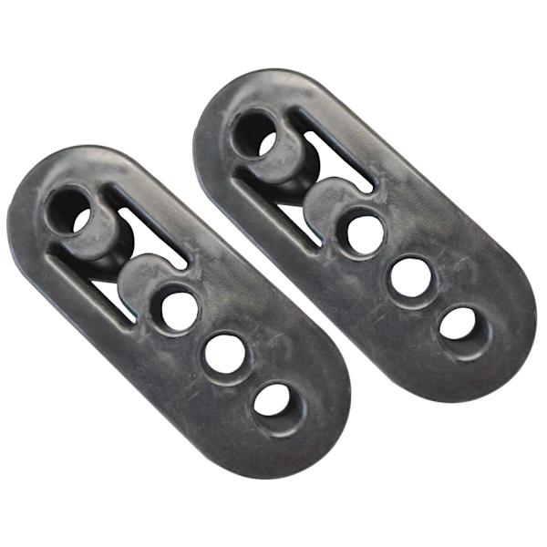 2 stk Universal bil 11mm gummi eksos isolert henger rør hale montering montering brakett henger 4 hull lyddemper plugs