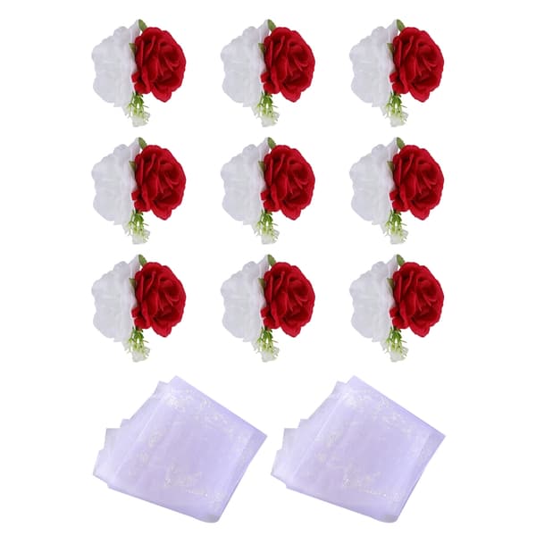 Tålig Röd Tygros Bilutsmyckning Bröllopsfest Blomsterarrangemang