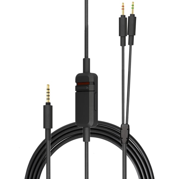 Hörlurstråd med mjuk flätad tråd för Beyerdynamic MMX300 Headset Braid PU Wire Black