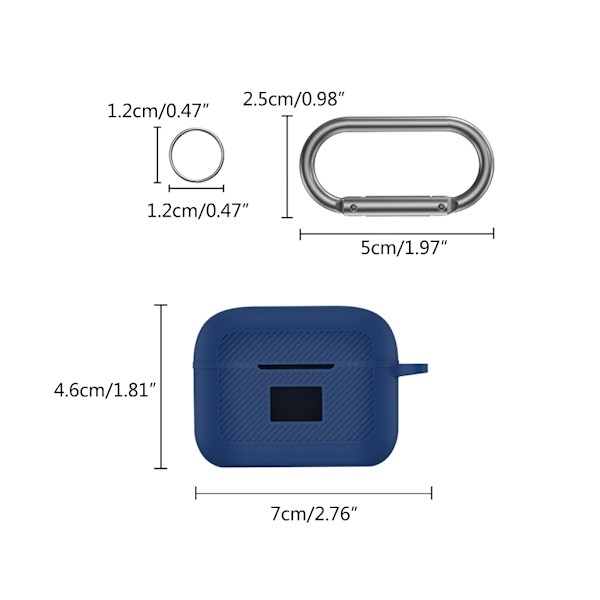 Cover för Passar T21-hölje Cover Flexibelt case Vattentät hud Blue