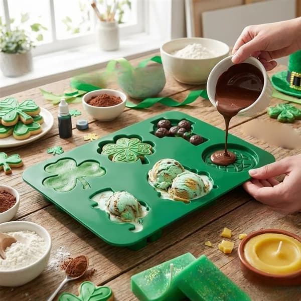 Plastikk Shamrock Form Form For Feriebaking Og Håndverk Sjokoladeform