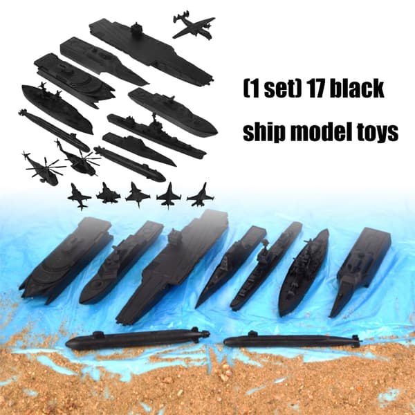 17 Stykker Marine Skib Fly Model Sæt Realistisk Krigsskibsfigur Til Håndværk