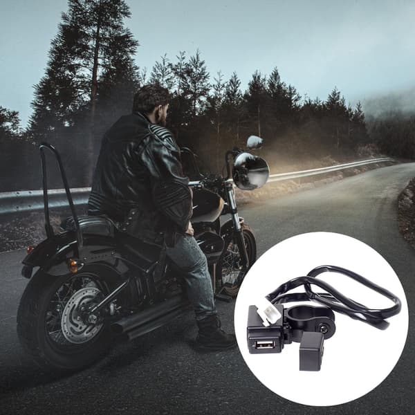 Motorsykkelstyreladere Universelle USB-ladere Enkle Monteringssystemer