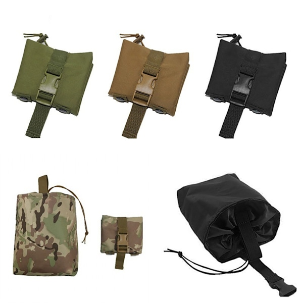 Dump Pouch Snøring Magasin Utility Bag Folding Midjeveske Roll Up Dump Pouch ArmyGreen