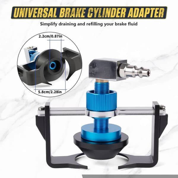 Komplett 4-delars bromshuvudcylinderadapterkit 22-58 mm, 4 snabbkopplingar