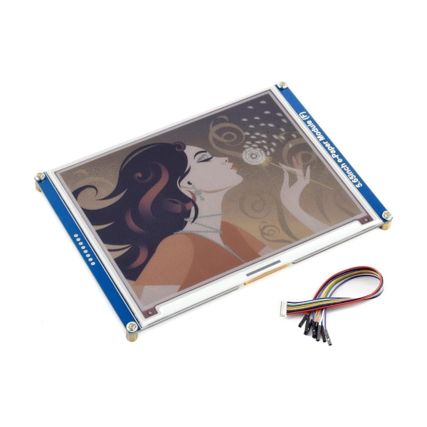 7-färgs elektronisk pappersmodul E-bläckskärmsskärm för för RaspberryPi4B/3B+ elektronikprojekt Energieffektiva