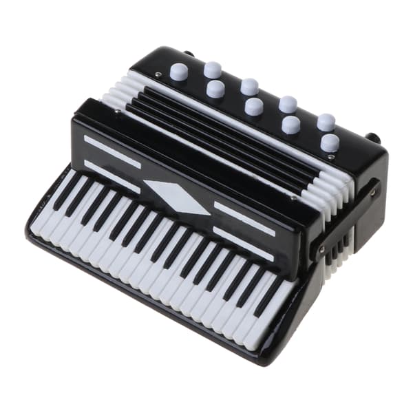 1/12 Dukkehus Træ Harmonika Miniature Musikinstrumenter Model Samling