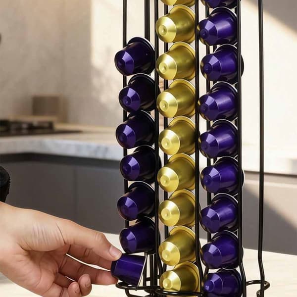 Moderne kaffekapselholder til 60 kapsler, nem adgang, kompakt design