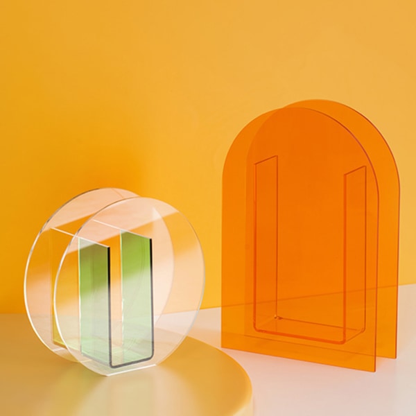 Geometrisk vas Akryldekoration för hemmakontor Sovrumsdesign Mjuk dekoration null - A