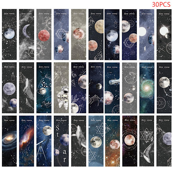 30st Planet Bokmärken Papper Sidanteckningar Etikett Meddelande Kort Bokmärke Skola Su